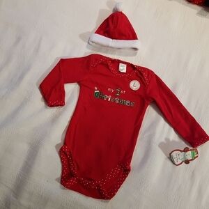 Baby Gear size girls 6/9 my 1st Christmas set holiday wear